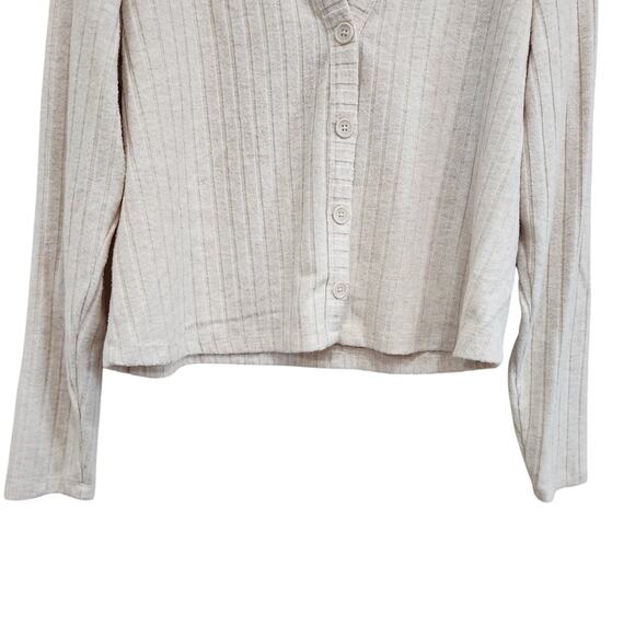 Universal Thread Cream Oatmeal Color Button Front Long Sleeve Cardigan Size XXL - Picture 4 of 7